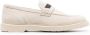 Brunello Cucinelli Witte Leren Suède Instappers Slip-On Schoenen - Thumbnail 1