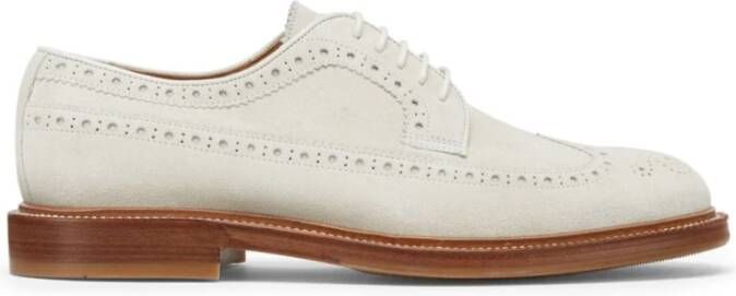 BRUNELLO CUCINELLI Witte platte schoenen White Heren