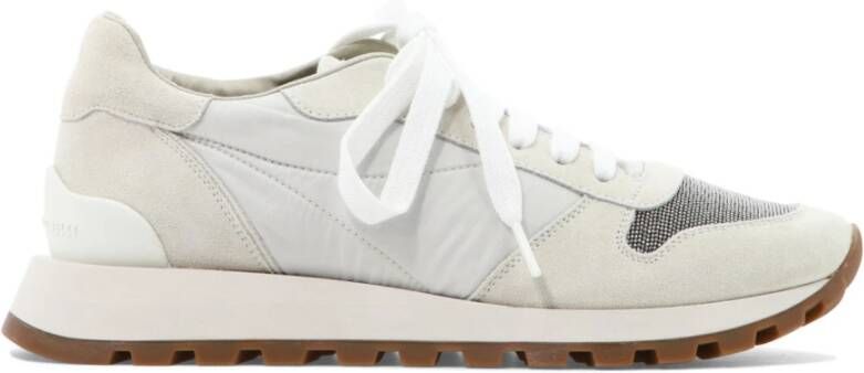 Brunello Cucinelli Witte Sneakers Stijlvol Slip-On Ontwerp