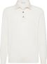 Brunello Cucinelli Witte Sweater met Knopen en Ribboorden - Thumbnail 1