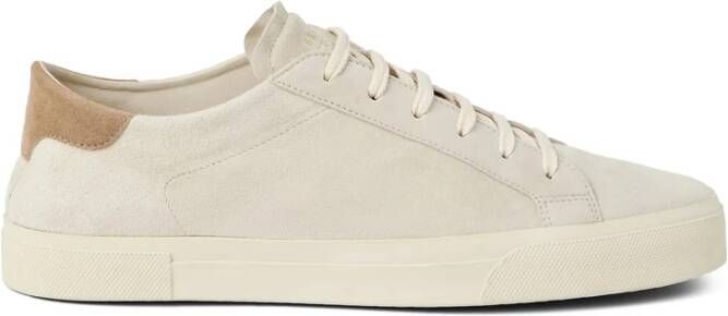 Brunello Cucinelli Witte Vetersneaker met Rubberen Zool