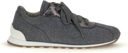 Brunello Cucinelli Wollen Sneakers Aw25 Rubberen Zool Italië