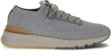 Brunello Cucinelli Wollen Sneakers met Vetersluiting en Enkel Sok