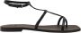 Brunello Cucinelli Zwarte Lage Sandalen met Basso Stijl - Thumbnail 1