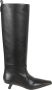BRUNELLO CUCINELLI Zwarte Leren Kniehoge Kitten Heel Laarzen Black Dames - Thumbnail 6