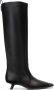 BRUNELLO CUCINELLI Zwarte Leren Kniehoge Kitten Heel Laarzen Black Dames - Thumbnail 1