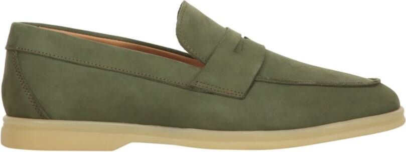 Bruno Magli Klassieke leren loafers Green Heren