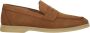 Bruno Magli Klassieke Leren Loafers Ronde Neus Brown Heren - Thumbnail 1