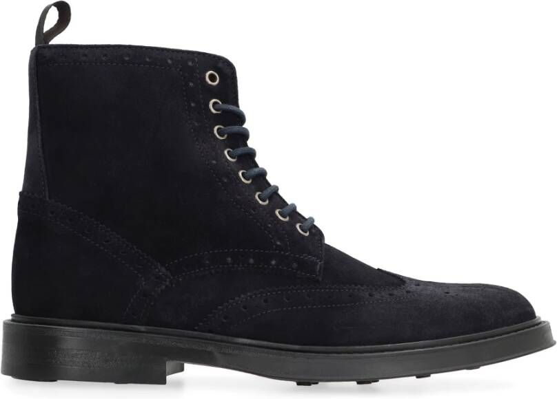 Bruno Magli Klassieke Leren Veterschoenen Blue Heren