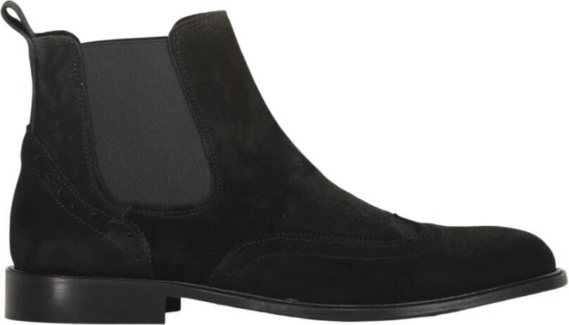 Bruno Magli Klassieke Suede Chelsea Laarzen Black Heren