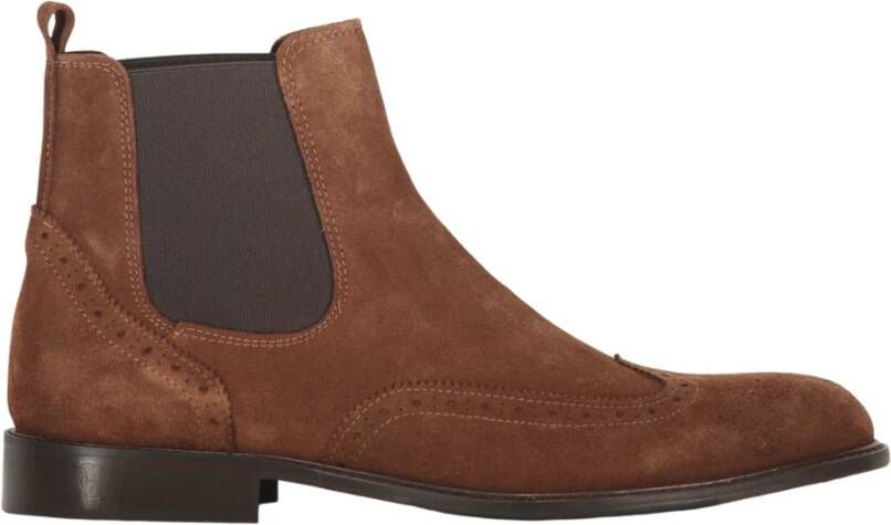 Bruno Magli Klassieke Suede Chelsea-laarzen Brown Heren