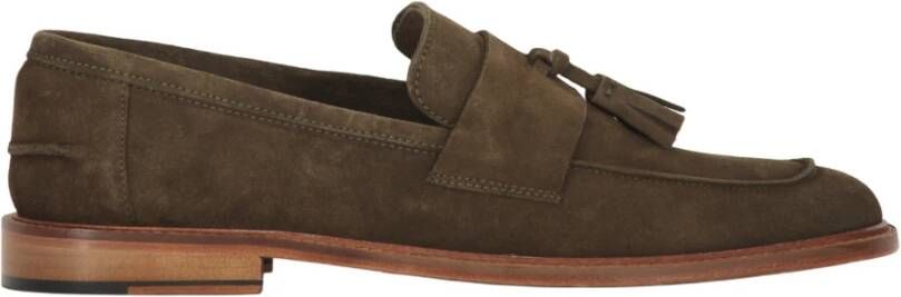 Bruno Magli Suède kalfsleren loafers met kwastjes Brown Heren