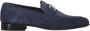 Bruno Magli Suède Kalveren Penny Loafers Blue Heren - Thumbnail 1
