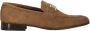 Bruno Magli Suède Penny Bar Loafers Brown Heren - Thumbnail 1