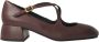 Bruno Premi Bordeaux Leren Kruisband Hakken Red Dames - Thumbnail 1