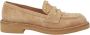 Bruno Premi Dames Camel Suède Loafers met Gouden Studs - Thumbnail 1