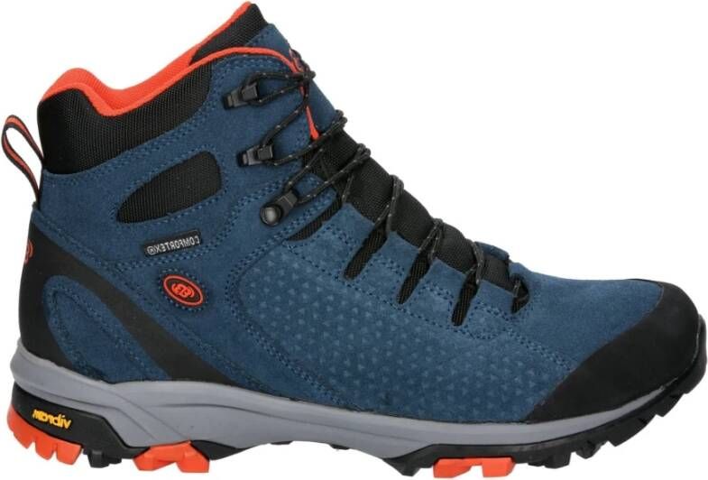 Brütting Blauwe Heren Wandelschoenen Veloursleer
