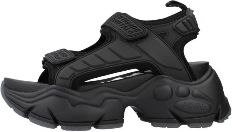 Buffalo Dames plateausandalen Binary Track Zwart Dames - Foto 3