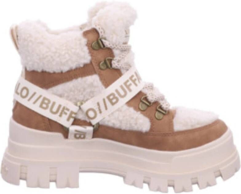 Buffalo Bruine en Beige Waterdichte Laarzen voor Dames