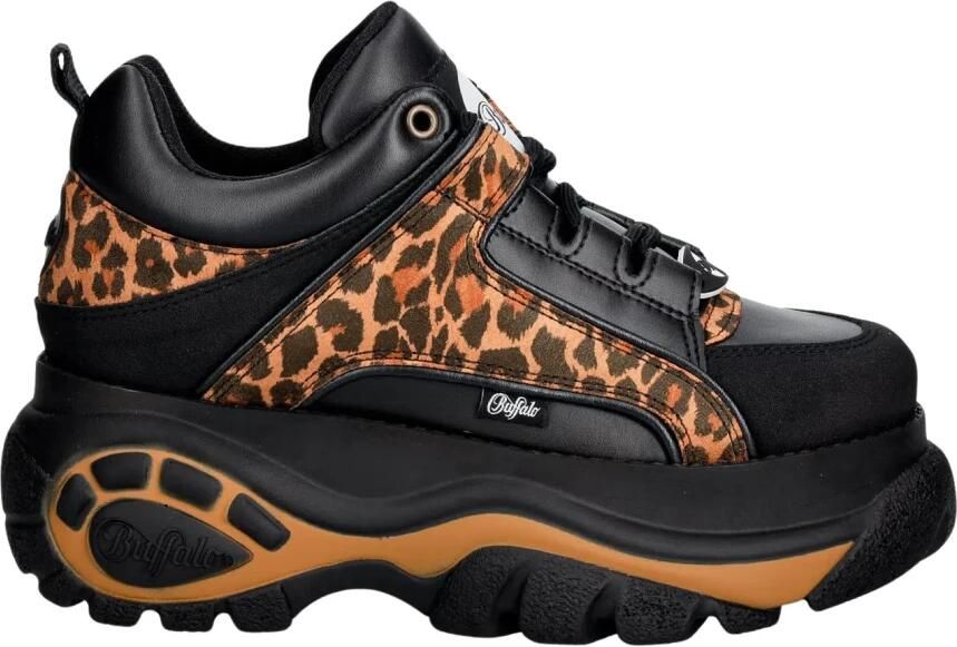 BUFFALO Sneakers laag bruin lichtbruin zwart