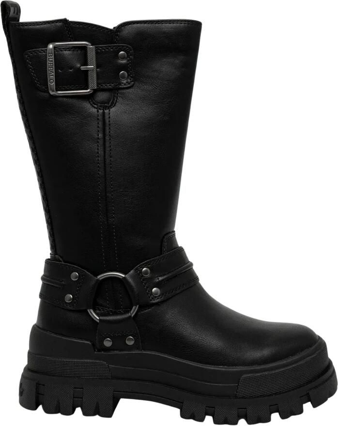 Buffalo ASPHA BIKER BOOT HI Dames Bikerlaars zwart