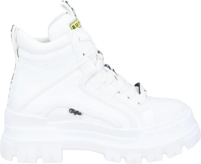 Buffalo Aspha NC Mid Vegan Nappa Sneakers high wit Leer Street wear
