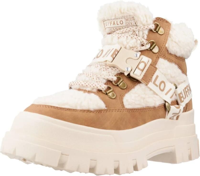 Buffalo Aspha Combat Mid Warm chunky teddy veterboots cognac - Foto 6