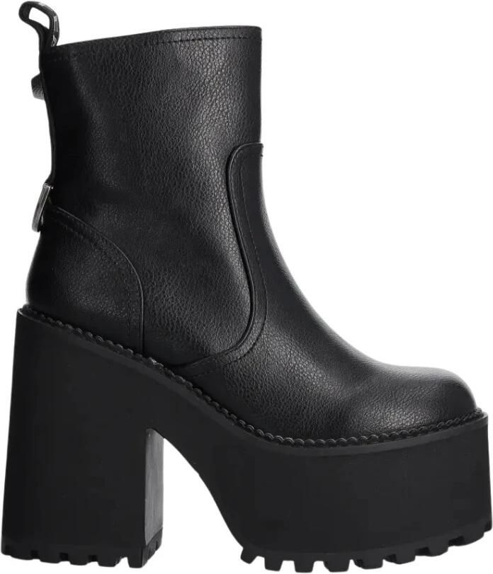 Buffalo Vegan Nappa Mid Zip Laarzen voor Dames Zwart
