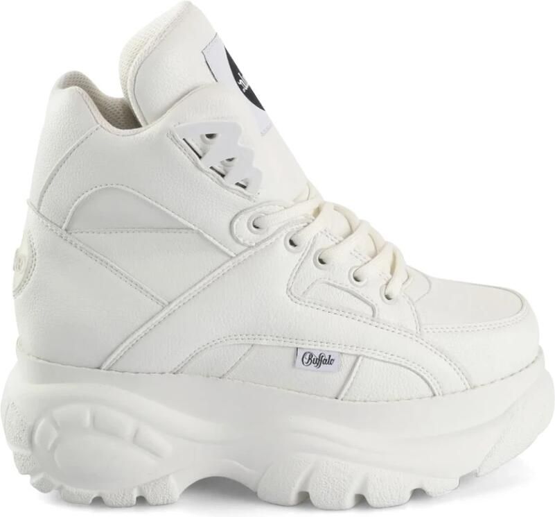 Buffalo Klassieke hoge trainer met wolkachtig design White Dames