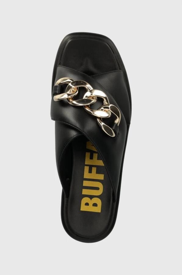 Buffalo Slippers MIA CROSS plateau zomerschoen slippers met gouden sierketting - Foto 2