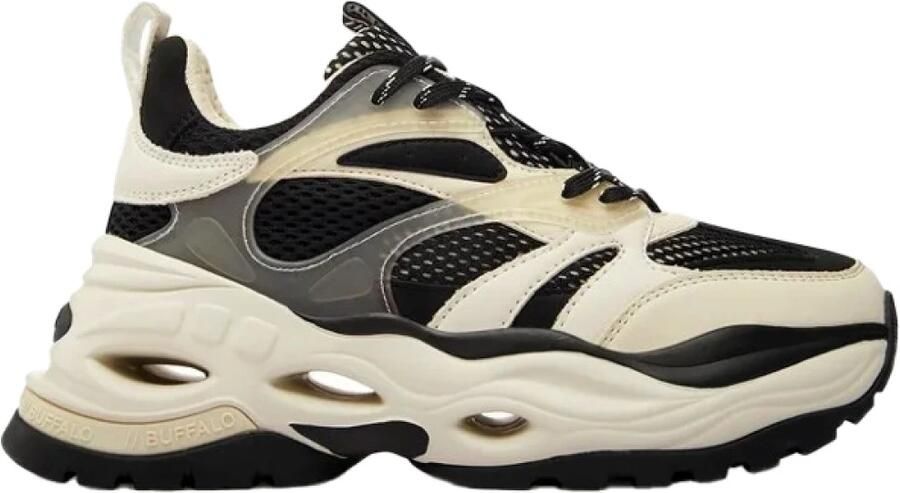 Buffalo Schoenen Creme Textiel Triplet sneakers creme - Foto 2
