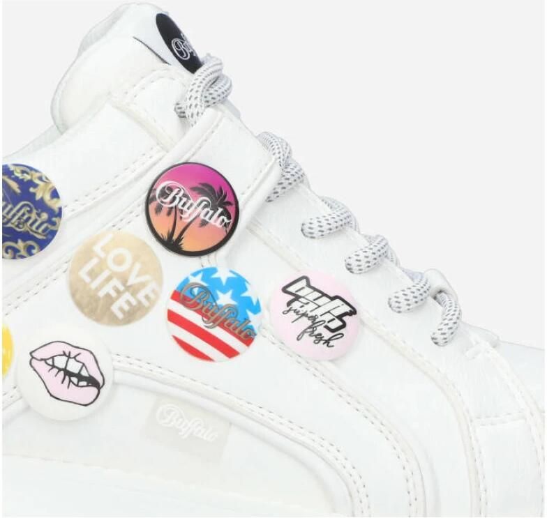 Buffalo Damestrainers Cld Corin Button White Dames - Foto 2