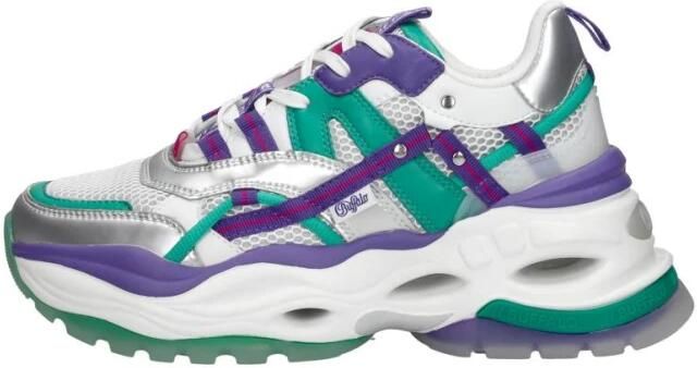 Buffalo Triplet Hollow Sneakers Laag Zilverkleur