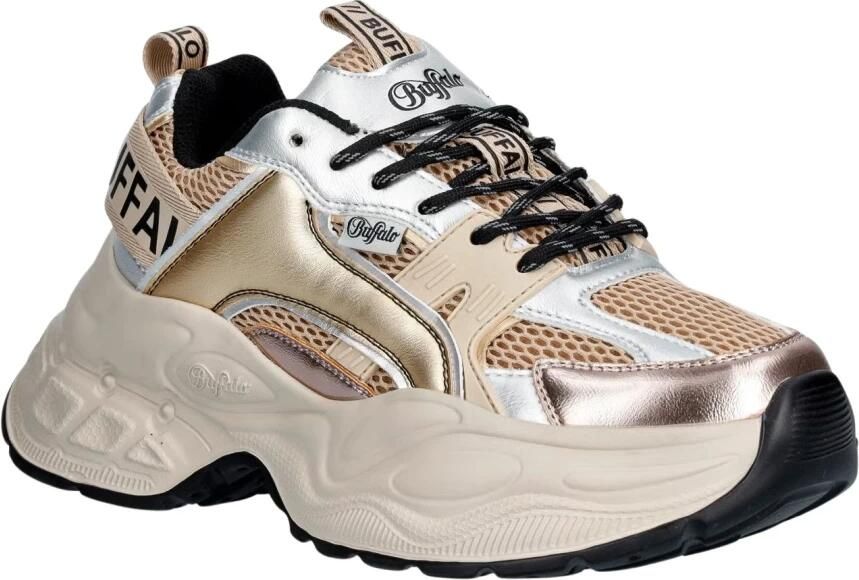 BUFFALO Sneakers laag 'YUNO' koper goud zwart zilver