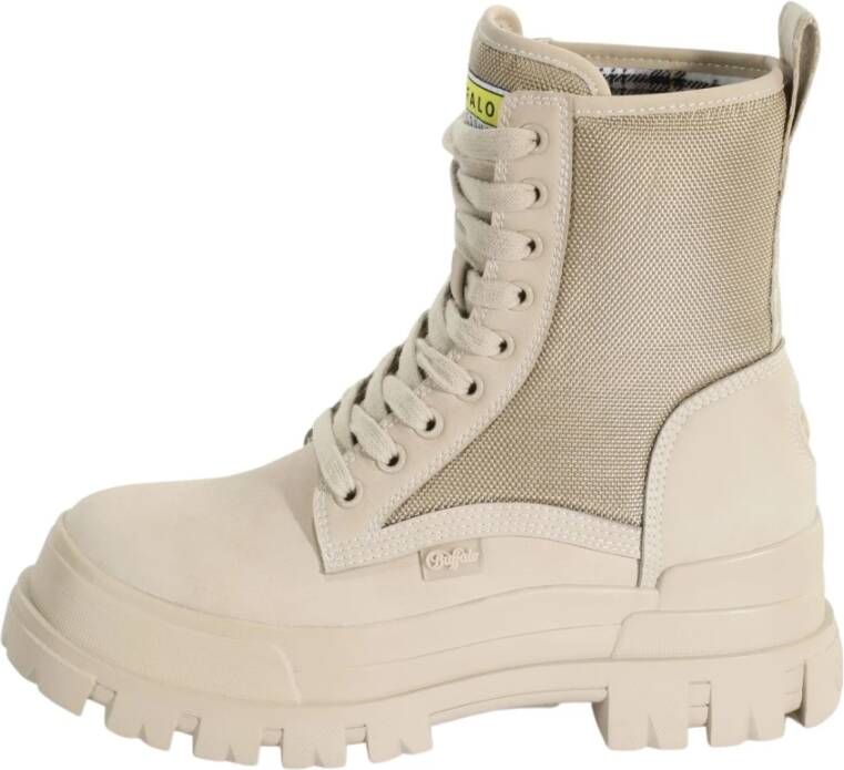 Buffalo Aspha Com2 Lace Up Mid Fashion sneakers Schoenen cream maat: 37 beschikbare maaten:36 37 38 39 40 41