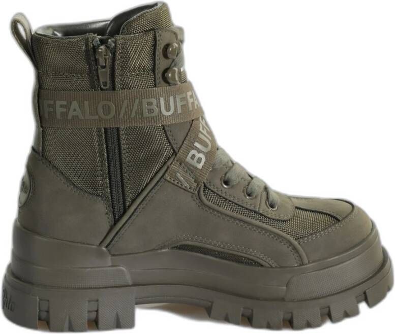 Buffalo Aspha Com1 Laceup Mid Fashion sneakers Schoenen khaki maat: 41 beschikbare maaten:36 37 38 39 40 41