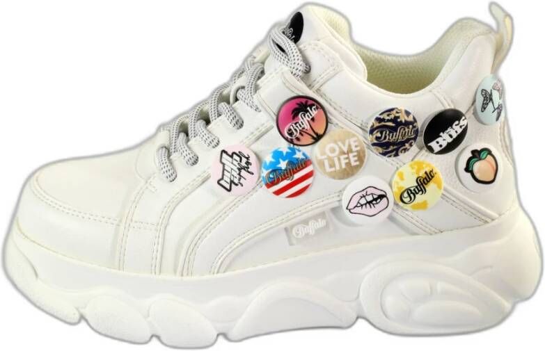 Buffalo Damestrainers Cld Corin Button White Dames - Foto 3