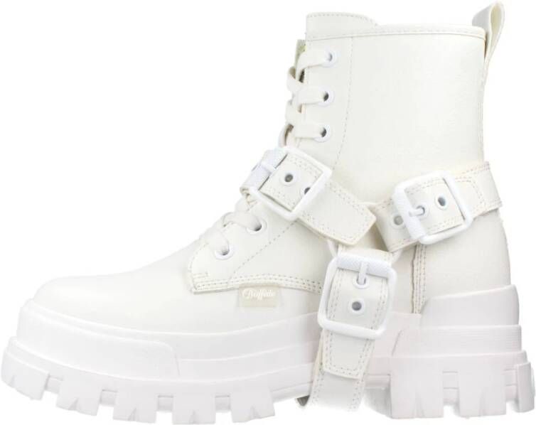 Buffalo Lace-up Boots White Dames