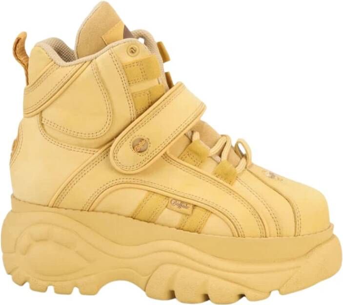 Buffalo Nubuck Beige Stijlvolle Sneakers