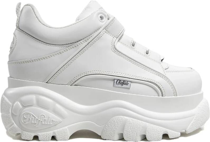 Buffalo Olie Leren Sneakers Wit Trendy Model