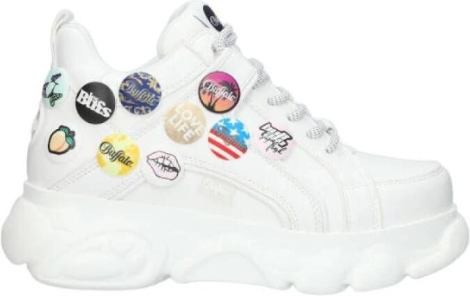 Buffalo Damestrainers Cld Corin Button White Dames
