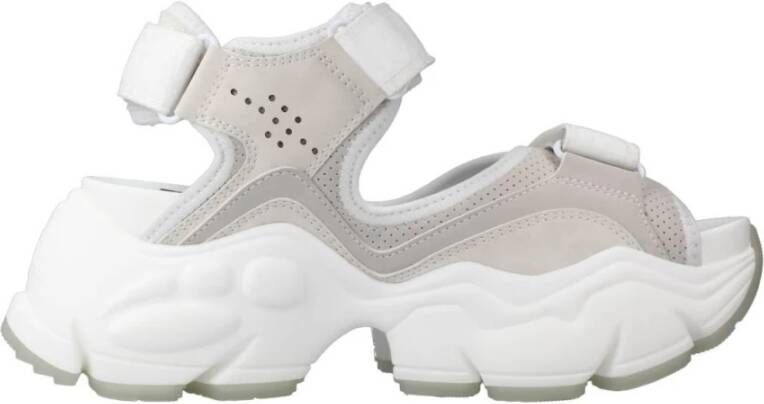 Buffalo Dames Binary O Sleehak Sandaal White Dames - Foto 5