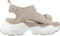 Buffalo Vegan Platte Sandalen Binary Track - Beige