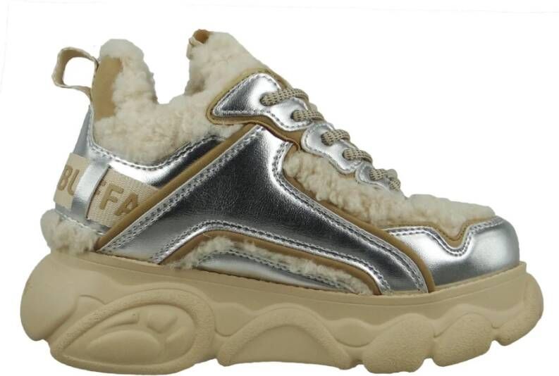 Buffalo Cld Chai Warm Fashion sneakers Schoenen cream silver maat: 37 beschikbare maaten:36 37 38 39 40 41