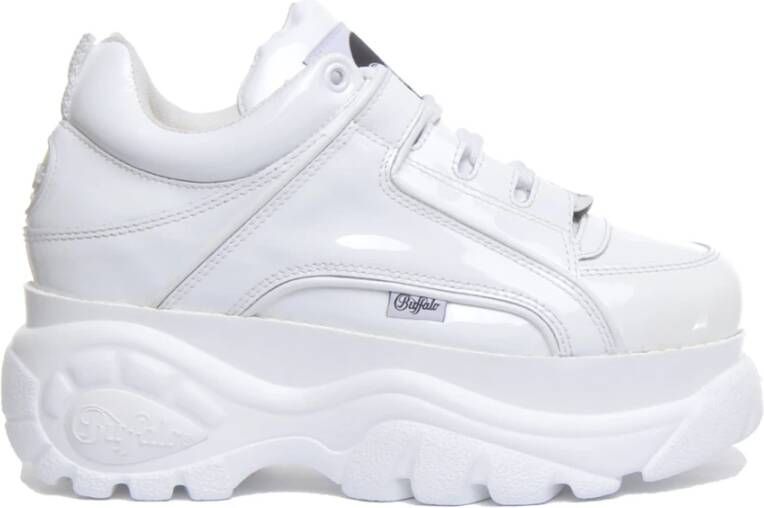Buffalo Witte Patent Platform Schoenen voor Vrouwen