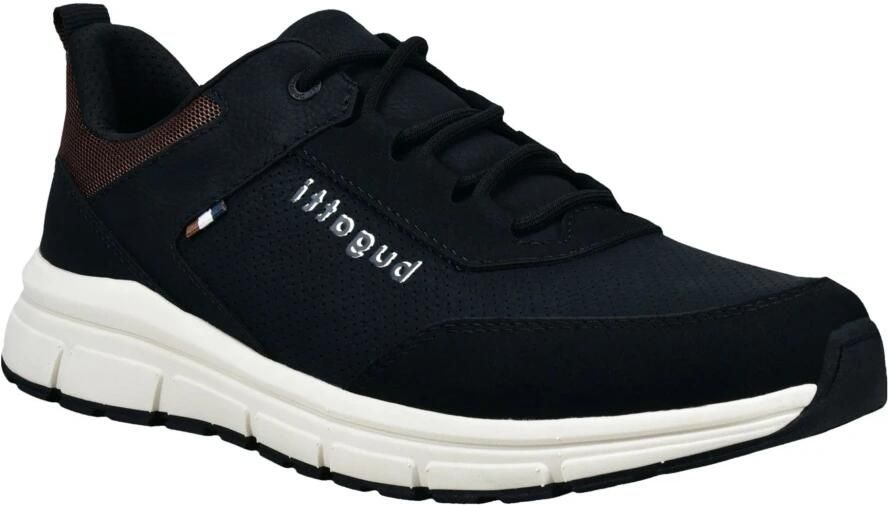 Bugatti Sneakers met logoprint en meshpanelen