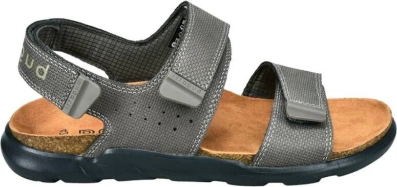 Bugatti Platte sandalen Grijs Heren