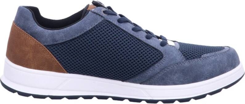 Bugatti Sneakers vrijetijdsschoen lage schoen veterschoen met contrasterende afwerking op de hiel - Foto 3