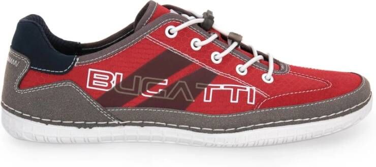 Bugatti Slip-on sneakers vrijetijdsschoen lage schoen instapper met contraststiksels en afwerkingen