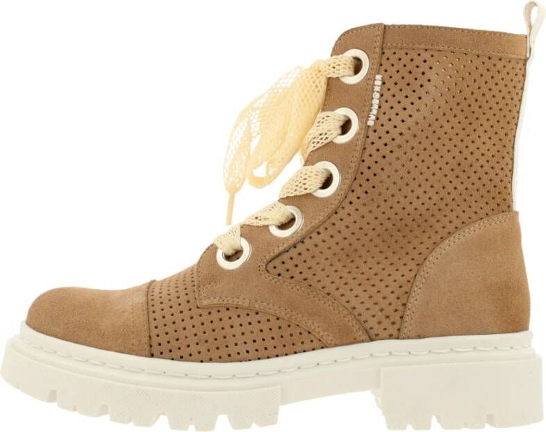 Bullboxer Stijlvolle leren veterschoenen voor dames Beige Dames